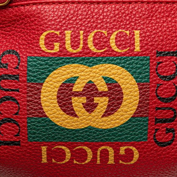 (SM) Gucci Red Leather Sherry Line Body bag/Sling bag - SMALL - COA included main image 2